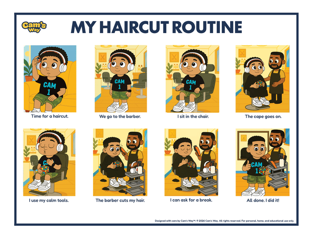 My Haircut Routine printable preview