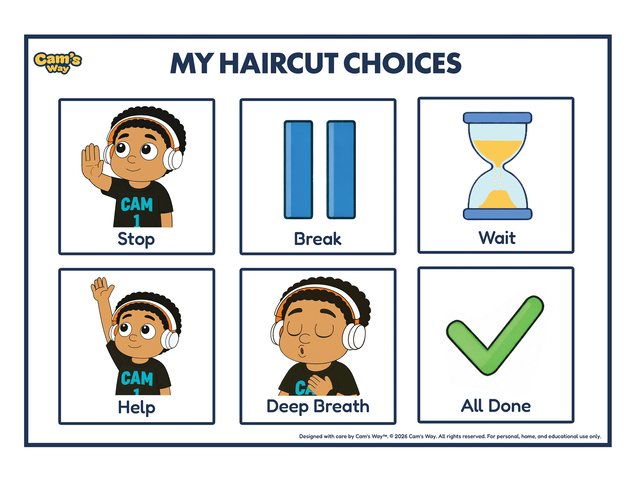 Haircut Communication Cards printable preview page 2