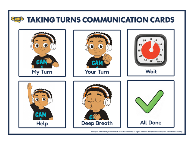 Taking Turns Communication Cards printable preview