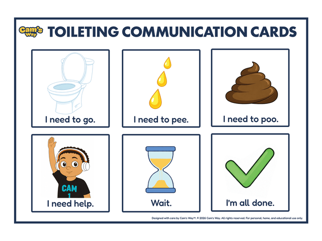 Toileting Communication Cards printable preview