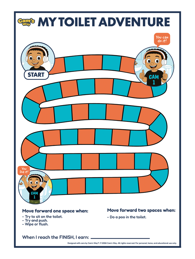 Toileting Board Game Printable preview