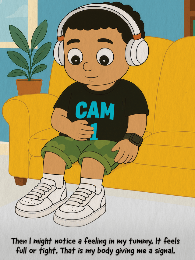 Toilet Time page preview showing tummy and body-signal awareness