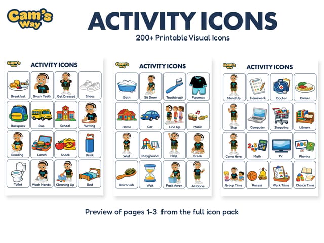 My Mini Schedule printable visual support preview 3
