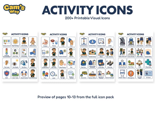My Mini Schedule printable visual support preview 6